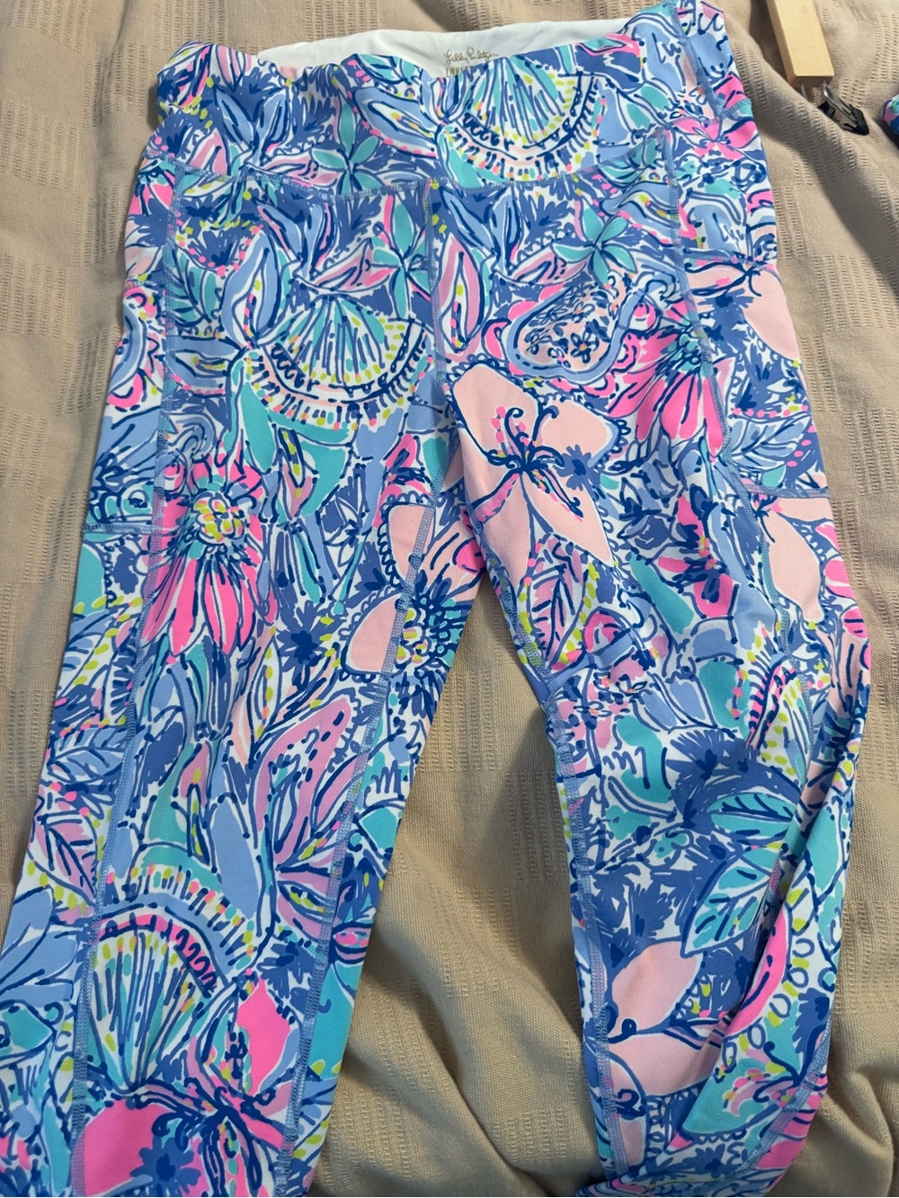 Lilly Pulitzer Multicolor Floral Leggings in Blue, Pink & Green